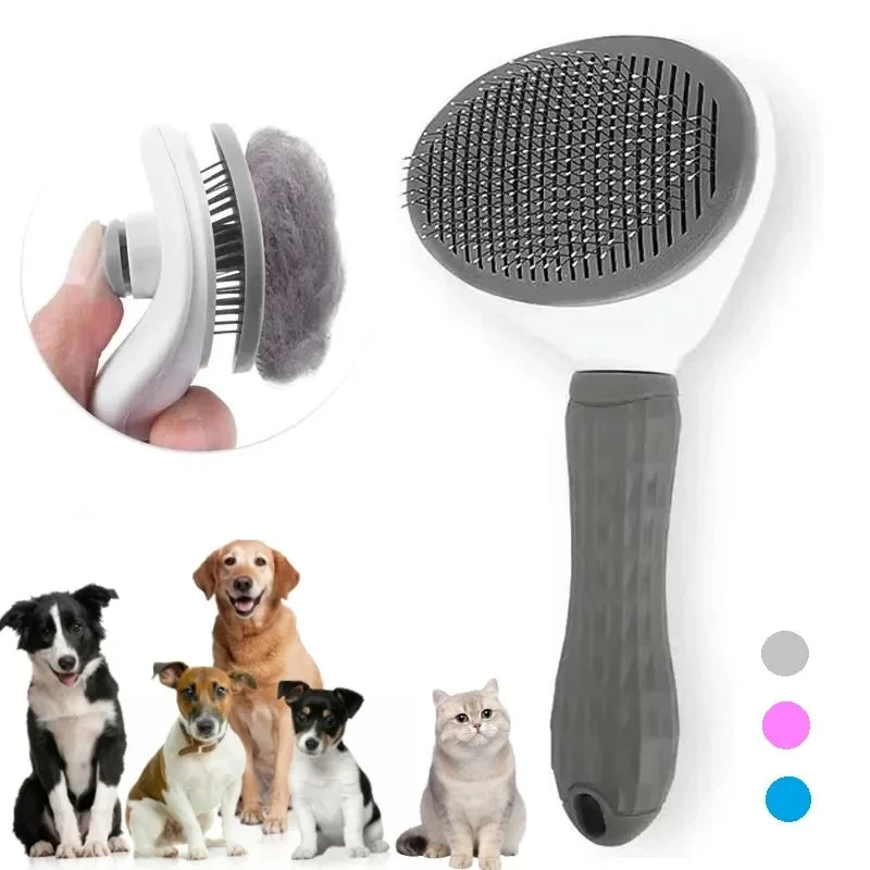 Self-Cleaning Pet Brush 🐶🐱 | Removes Loose Hair & Detangles with 1 Click
