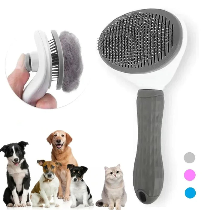 Self-Cleaning Pet Brush 🐶🐱 | Removes Loose Hair & Detangles with 1 Click
